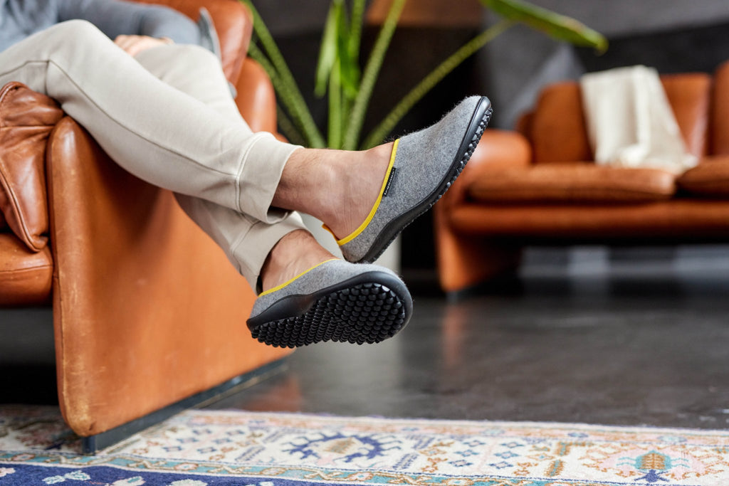 Acasa Slipper Yellow Trim - BarefootHub - UK Barefoot Shoes