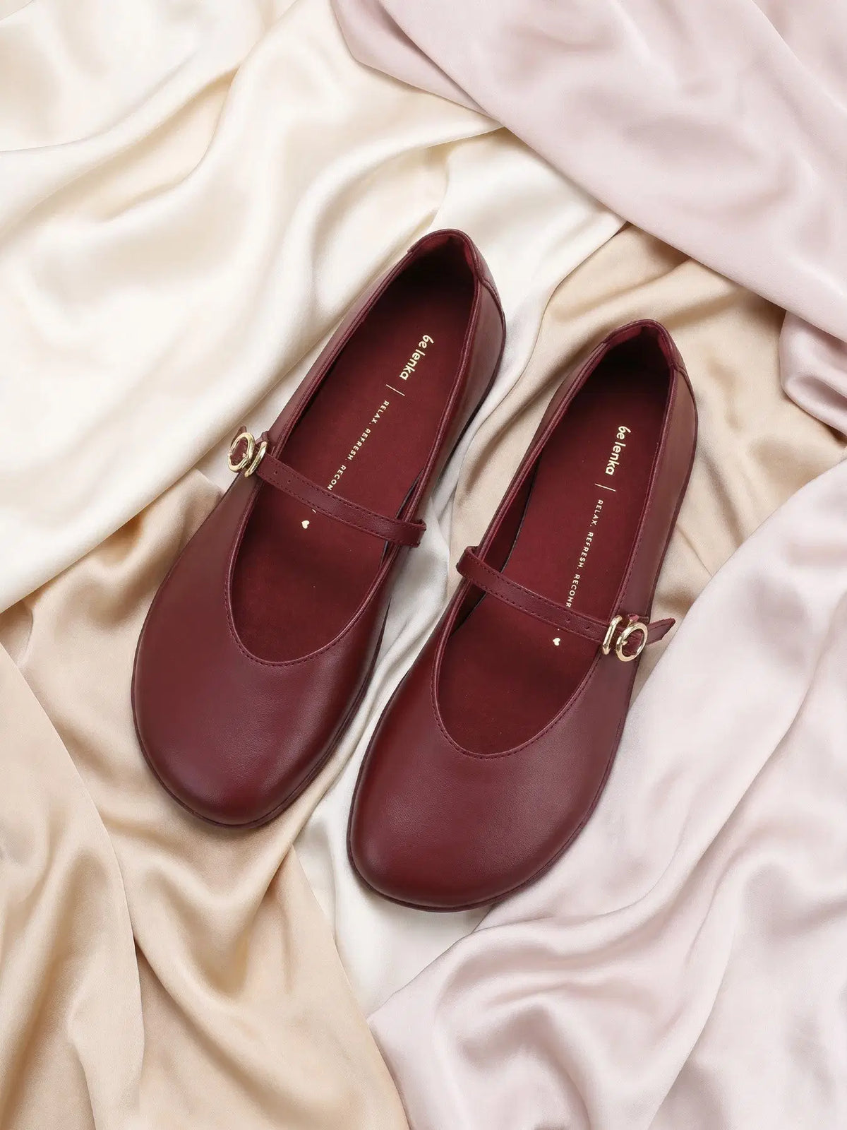 Ballet Flats Be Lenka Amalea - Burgundy - BarefootHub - UK Barefoot Shoes