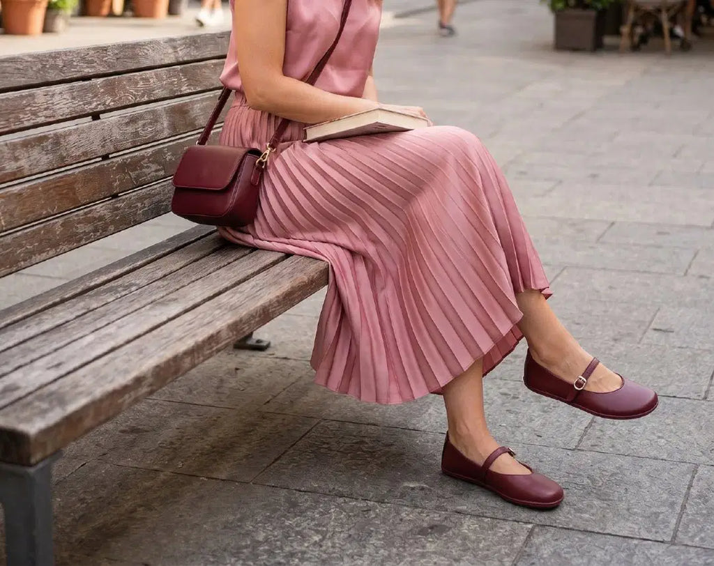 Ballet Flats Be Lenka Amalea - Burgundy - BarefootHub - UK Barefoot Shoes