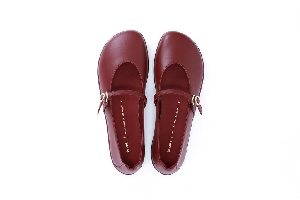 Ballet Flats Be Lenka Amalea - Burgundy - BarefootHub - UK Barefoot Shoes
