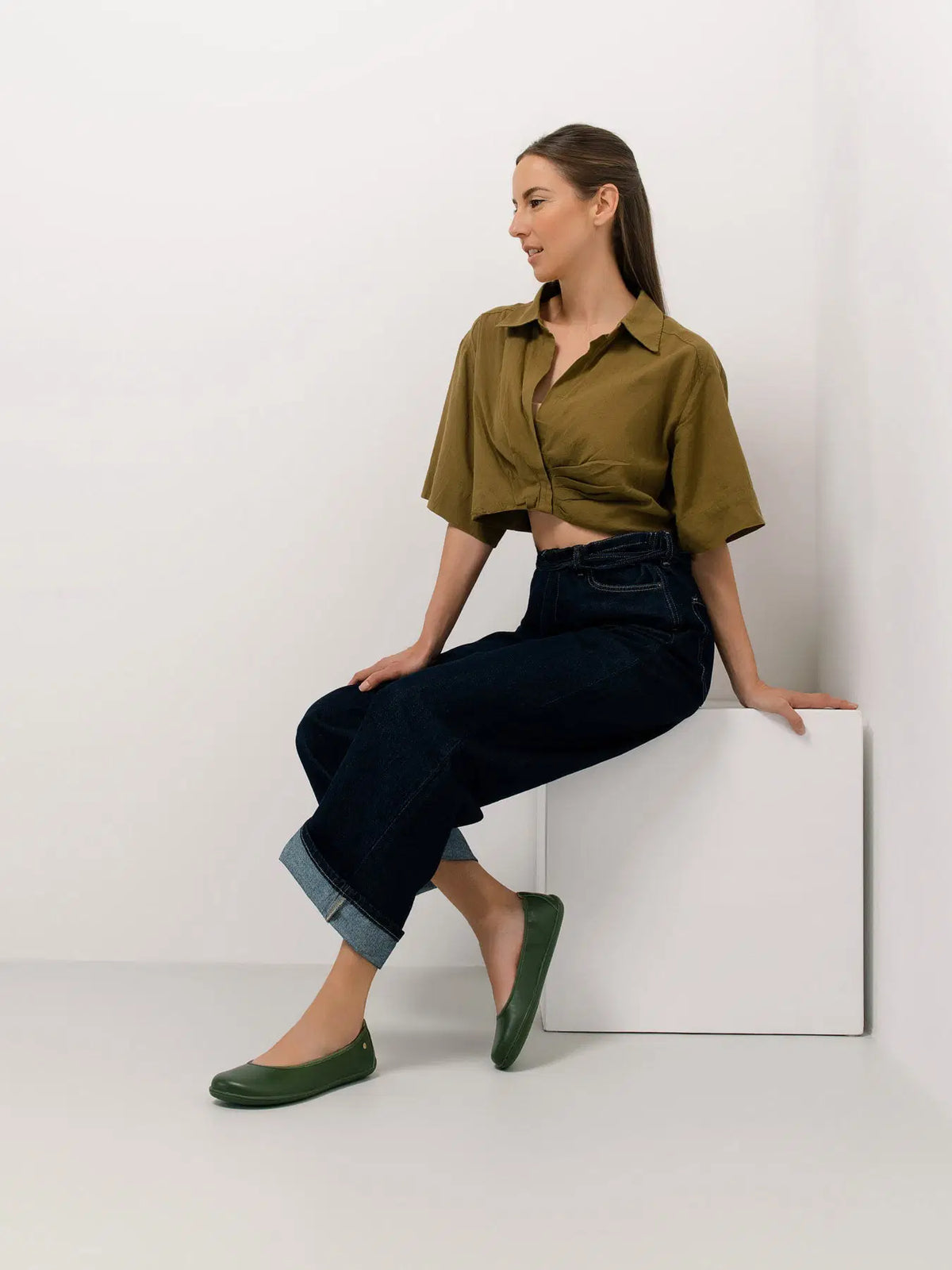 Ballet Flats Be Lenka Sophelia - Olive Green - BarefootHub - UK Barefoot Shoes