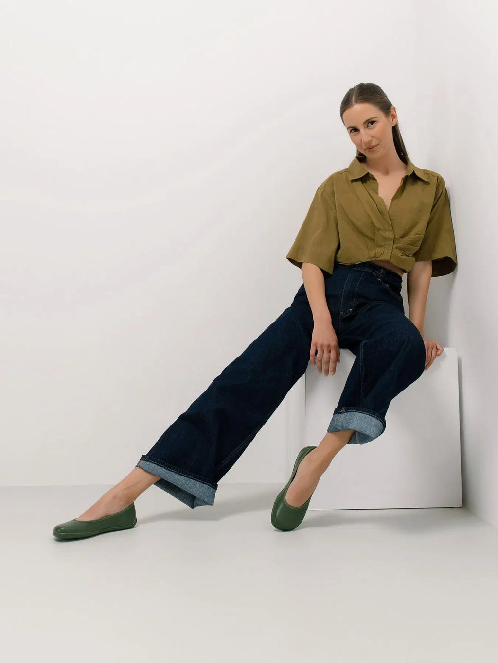 Ballet Flats Be Lenka Sophelia - Olive Green - BarefootHub - UK Barefoot Shoes