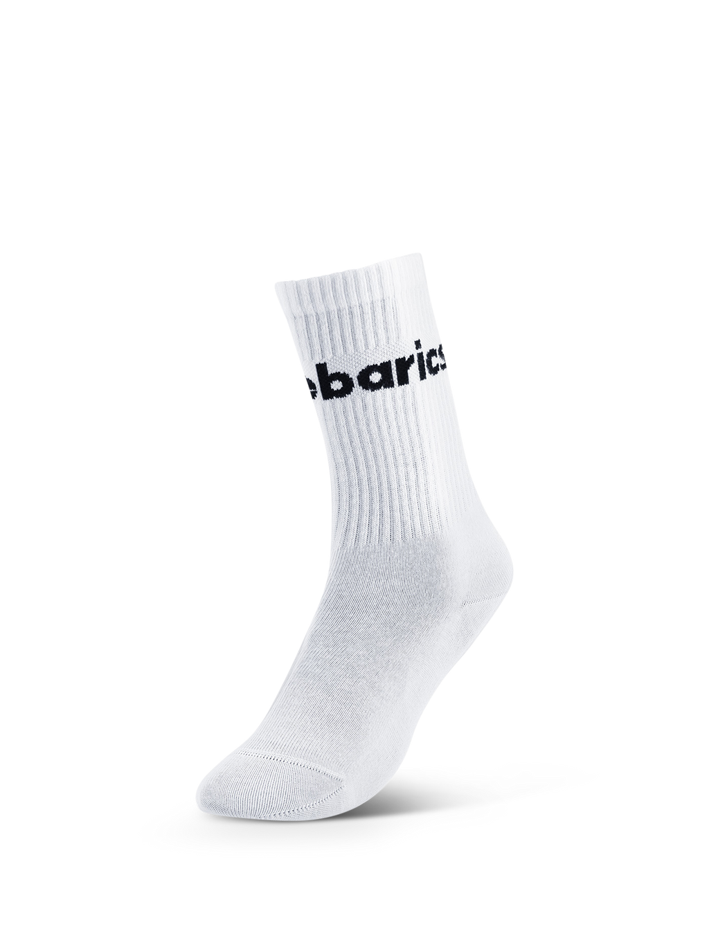 Barebarics - Barfußsocken - Crew - Weiß - Großes Logo - 3er-Pack