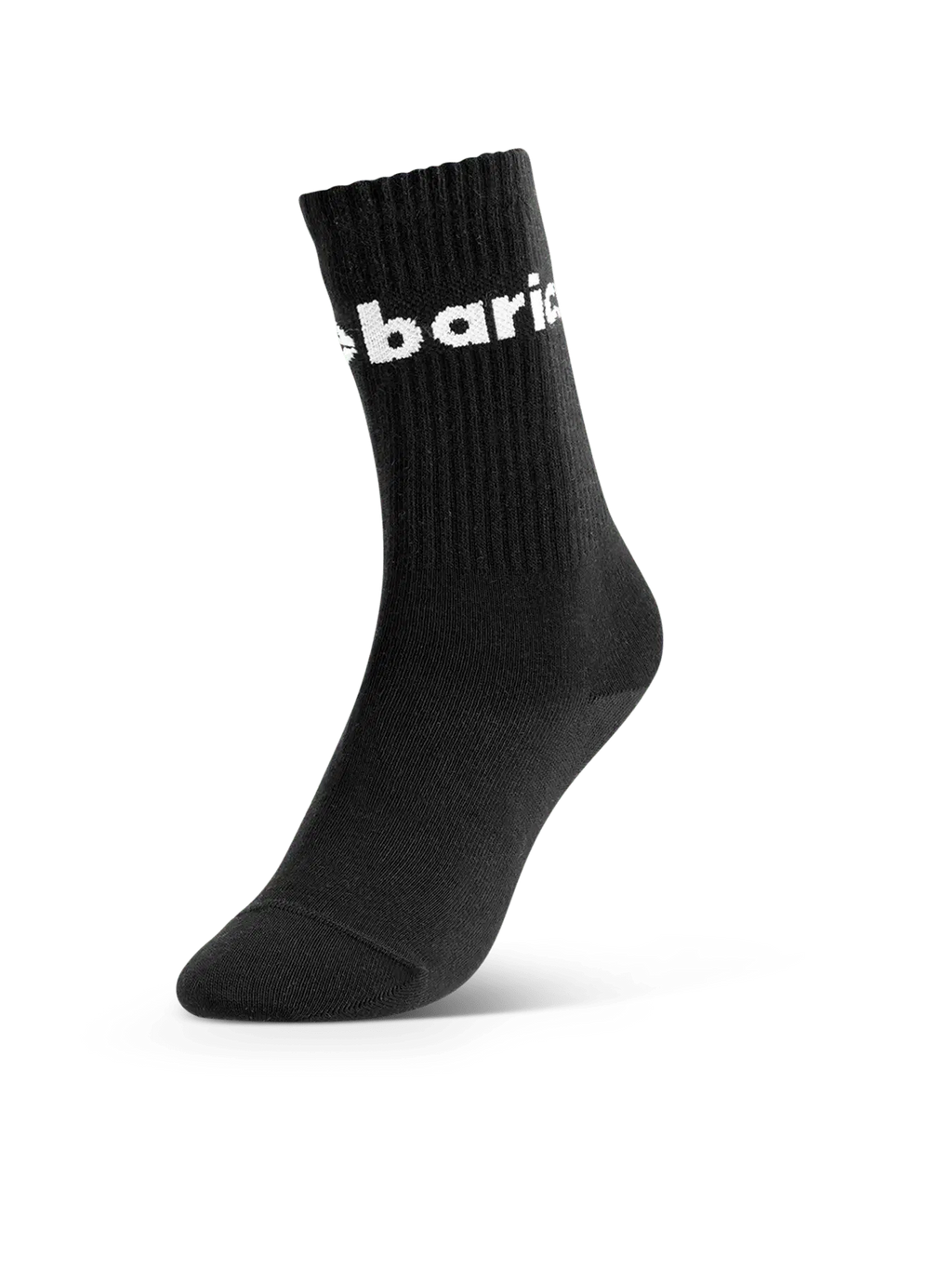 Barebarics - Barefoot Socks - Crew - Black - Big logo - 3 pack - BarefootHub - UK Barefoot Shoes