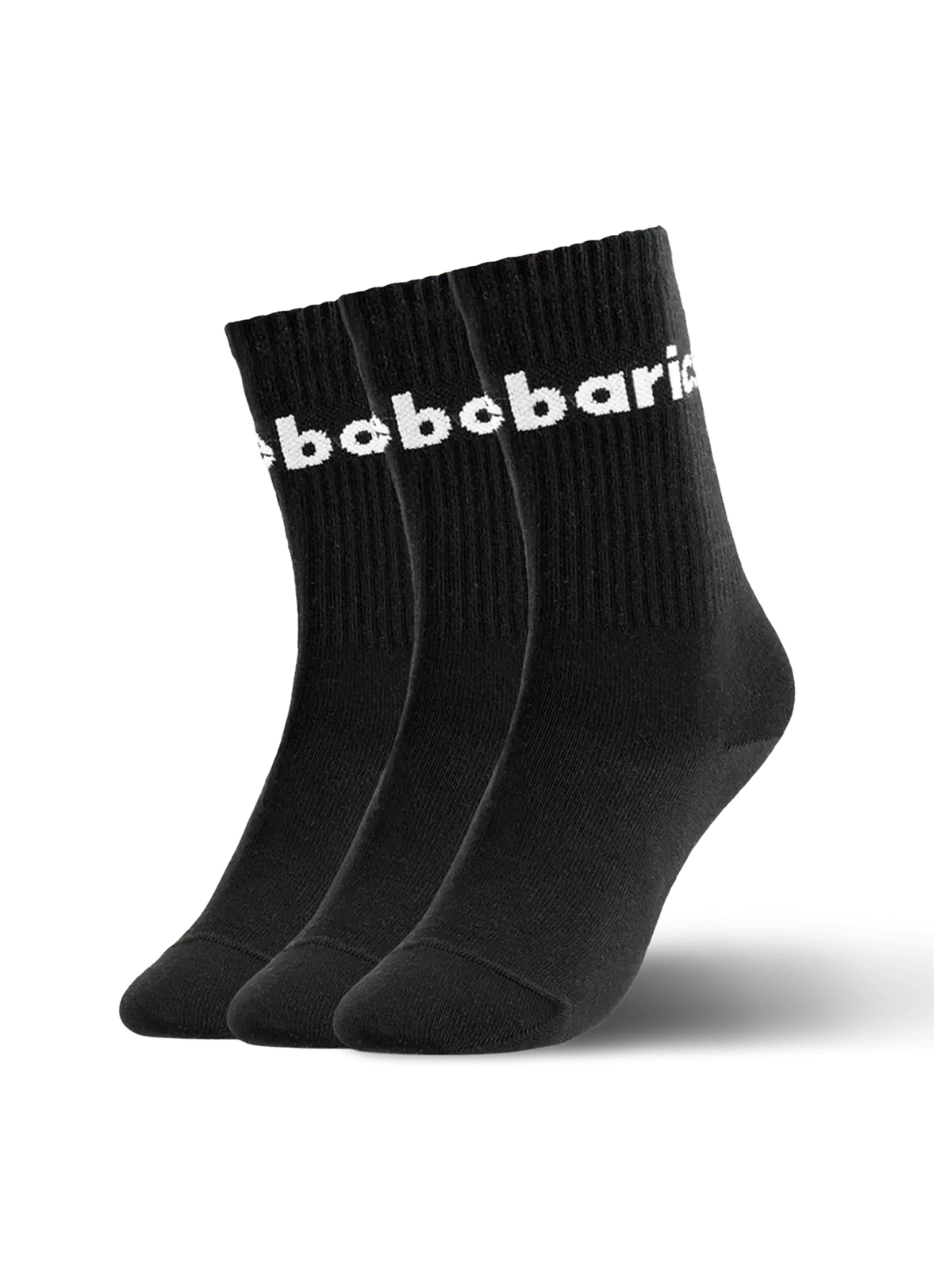 Barebarics - Barefoot Socks - Crew - Black - Big logo - 3 pack - BarefootHub - UK Barefoot Shoes