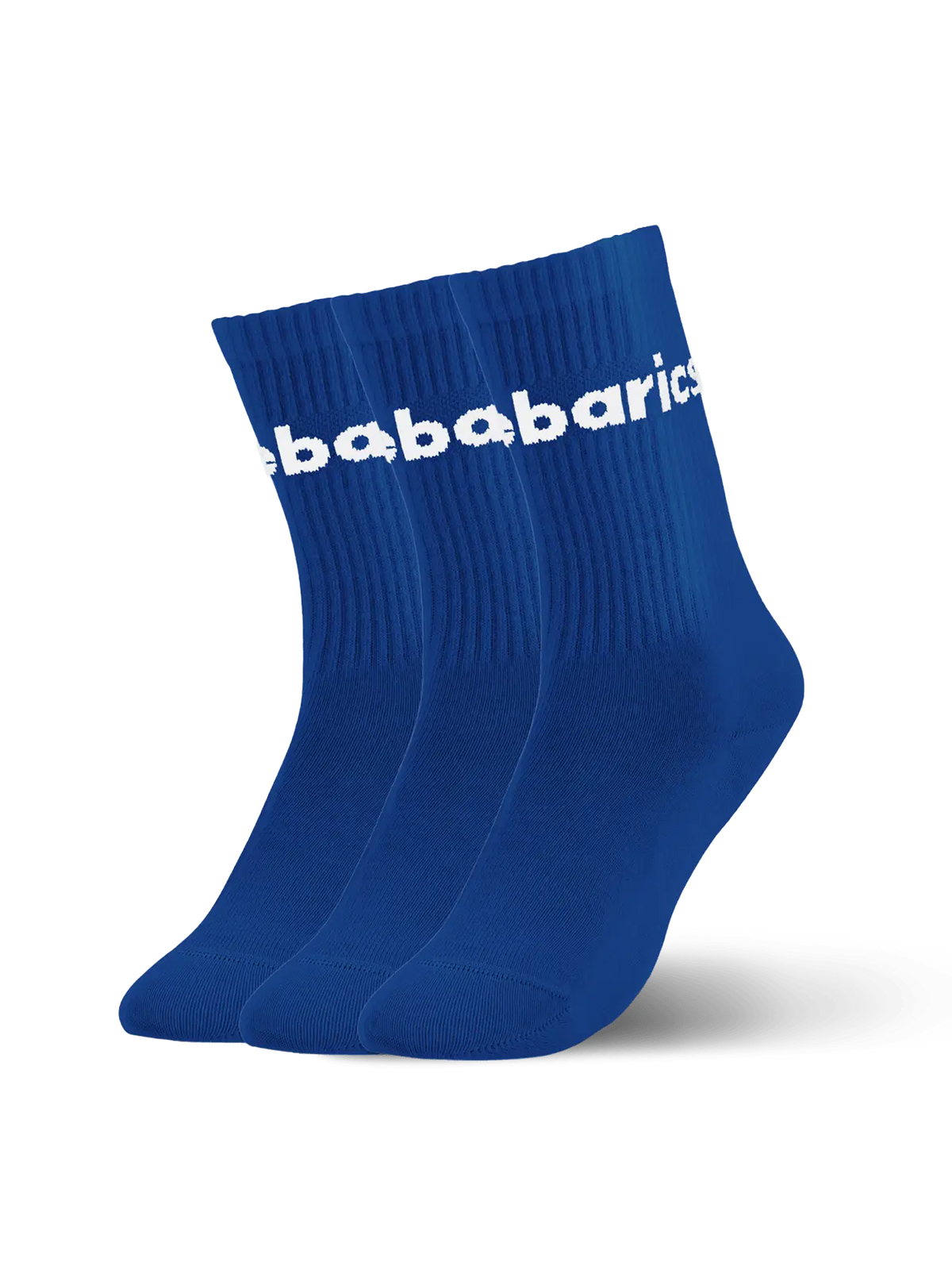 Barebarics - Barefoot Socks - Crew - Blue - Big logo - 3 pack - BarefootHub - UK Barefoot Shoes