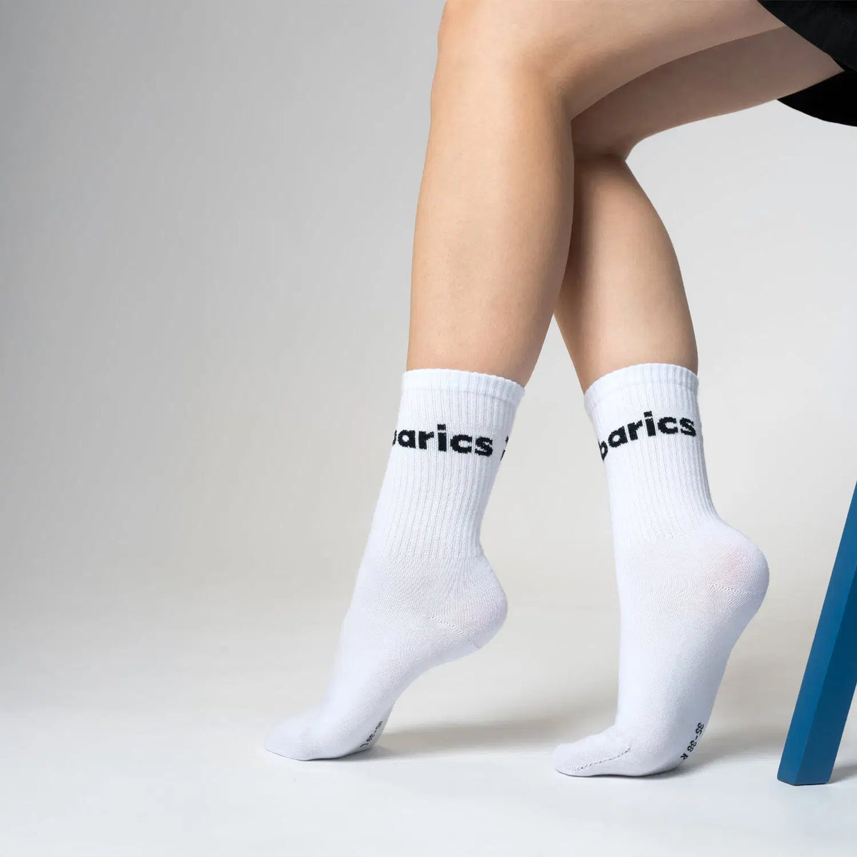 Barebarics - Barefoot Socks - Crew - White - Big logo - 3 pack - BarefootHub - UK Barefoot Shoes