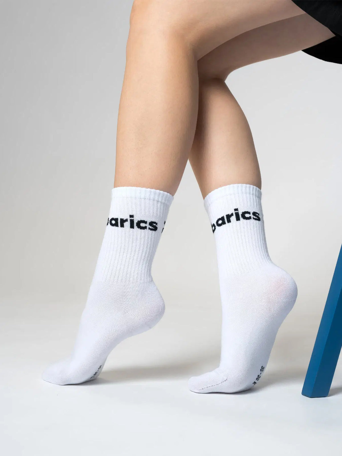 Barebarics - Barefoot Socks - Crew - White - Big logo - 3 pack - BarefootHub - UK Barefoot Shoes