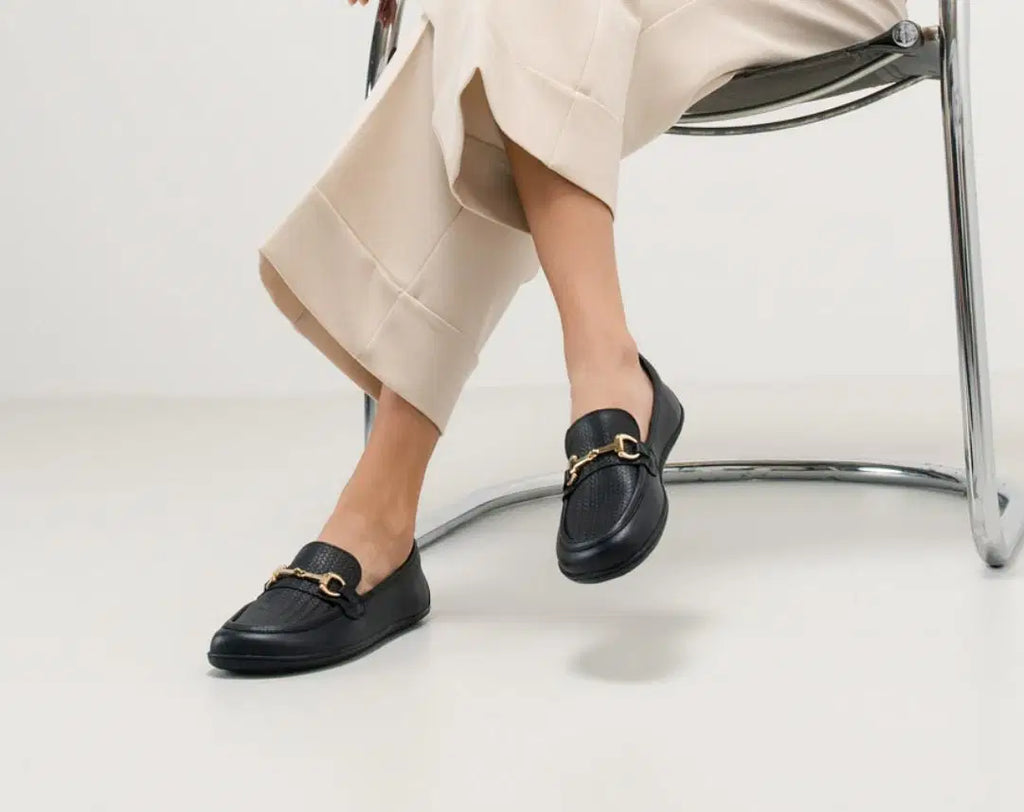 Barefoot Moccasins Be Lenka Divella - Black & Gold - BarefootHub - UK Barefoot Shoes
