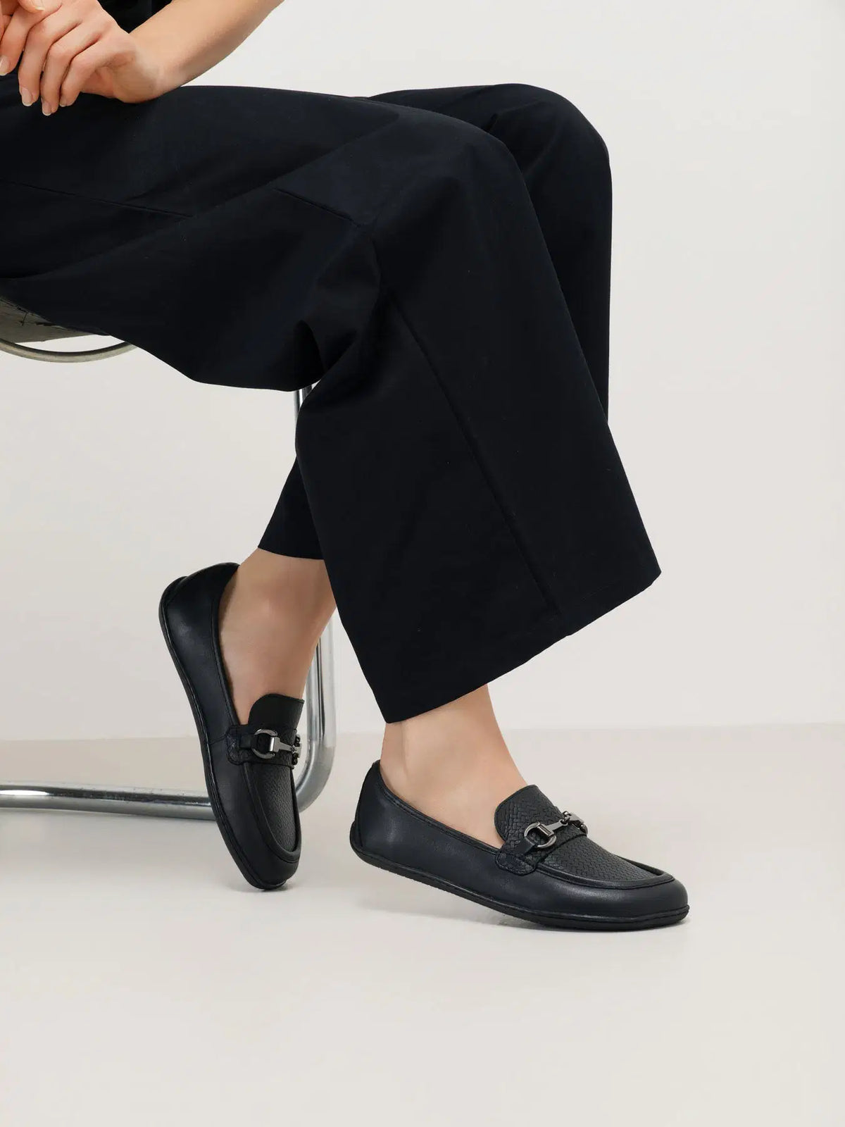 Barefoot Moccasins Be Lenka Divella - Black & Gunmetal - BarefootHub - UK Barefoot Shoes