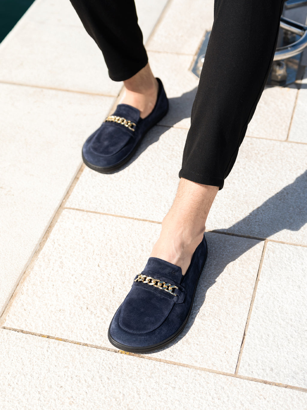 Barfuß Mokassins Be Lenka Prestage - Navy & Gold