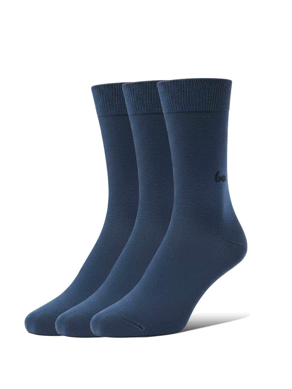 Barfußsocken – Crew – Essentials – Blau – 3er-Pack