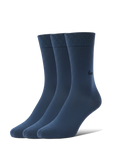 Barfußsocken – Crew – Essentials – Blau – 3er-Pack