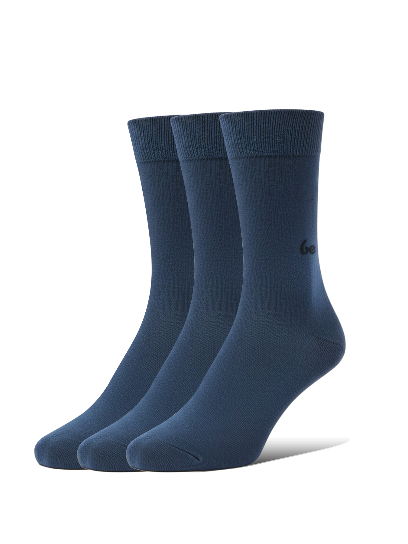 Barfußsocken – Crew – Essentials – Blau – 3er-Pack