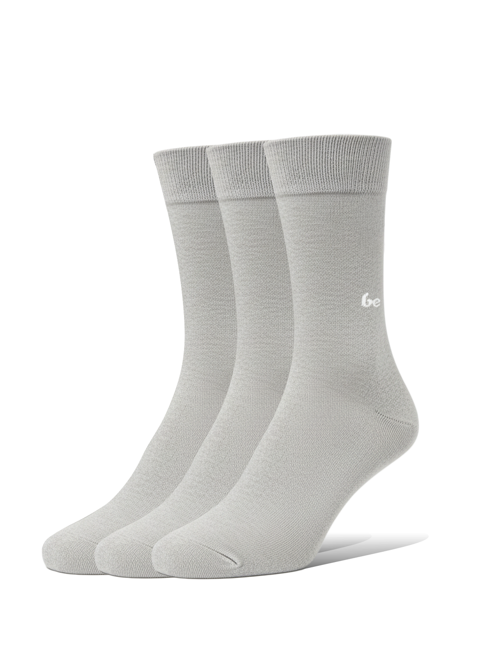 Barfußsocken – Crew – Essentials – Grau – 3er-Pack