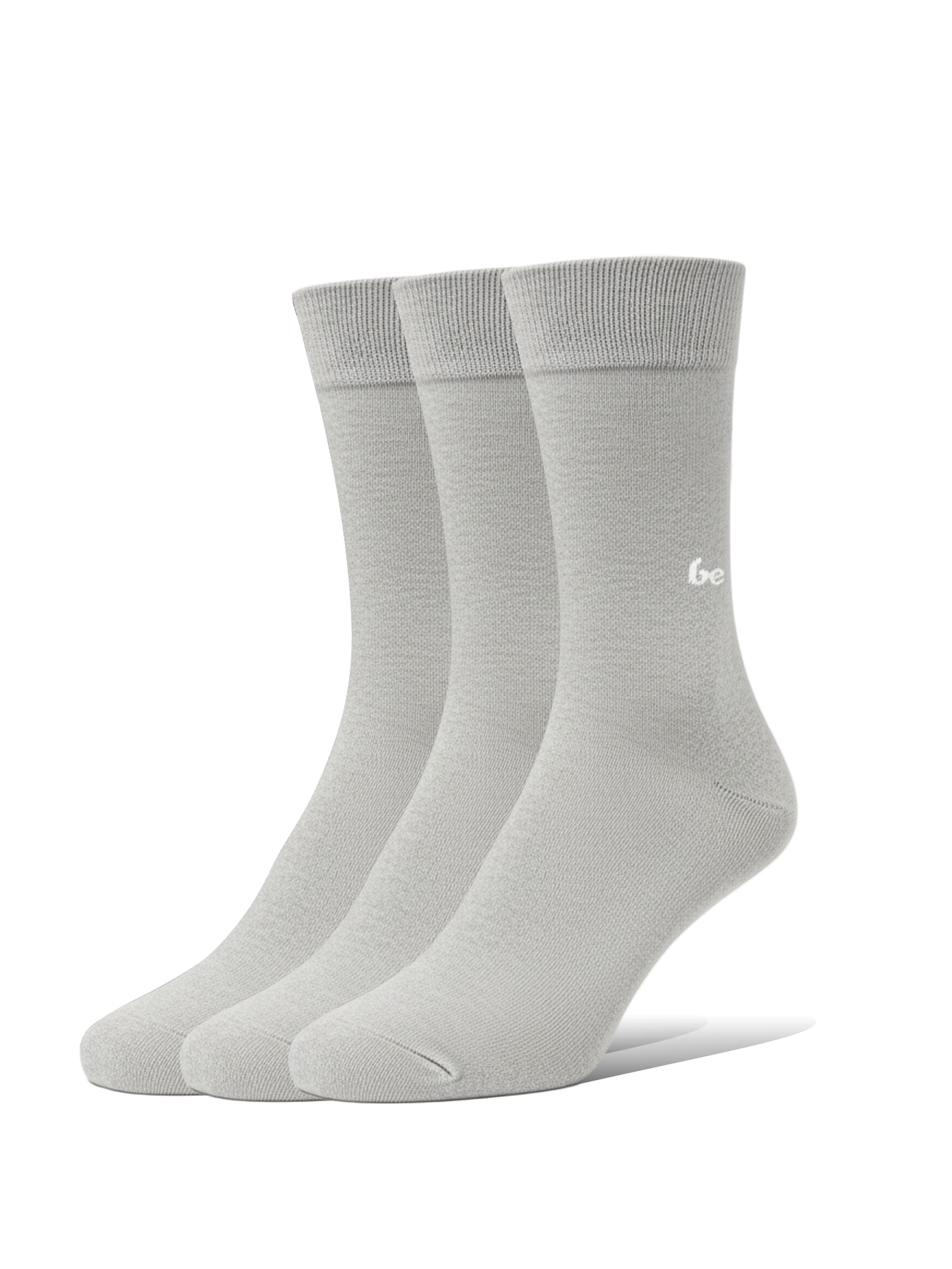 Barfußsocken – Crew – Essentials – Grau – 3er-Pack