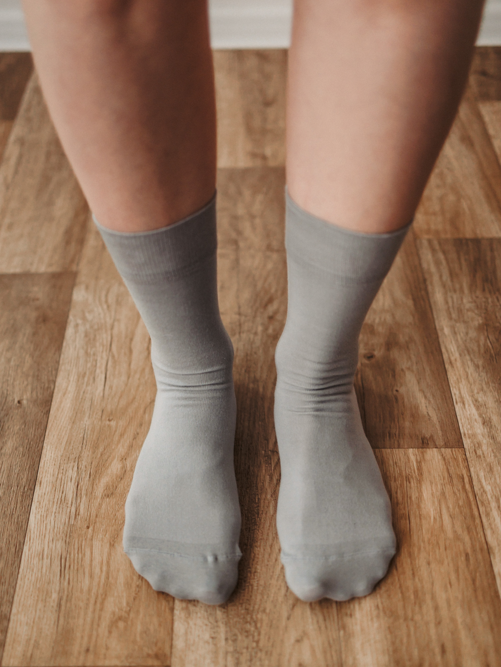 Barfußsocken – Crew – Essentials – Grau – 3er-Pack