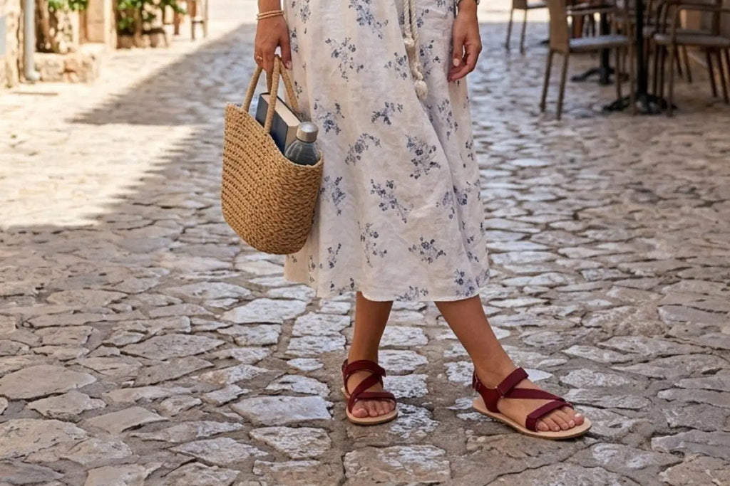 Barefoot Sandals - Be Lenka Flexi 2.0 - Burgundy - BarefootHub - UK Barefoot Shoes