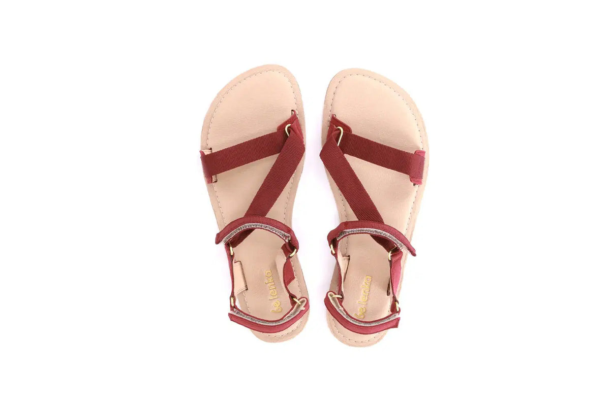 Barefoot Sandals - Be Lenka Flexi 2.0 - Burgundy - BarefootHub - UK Barefoot Shoes