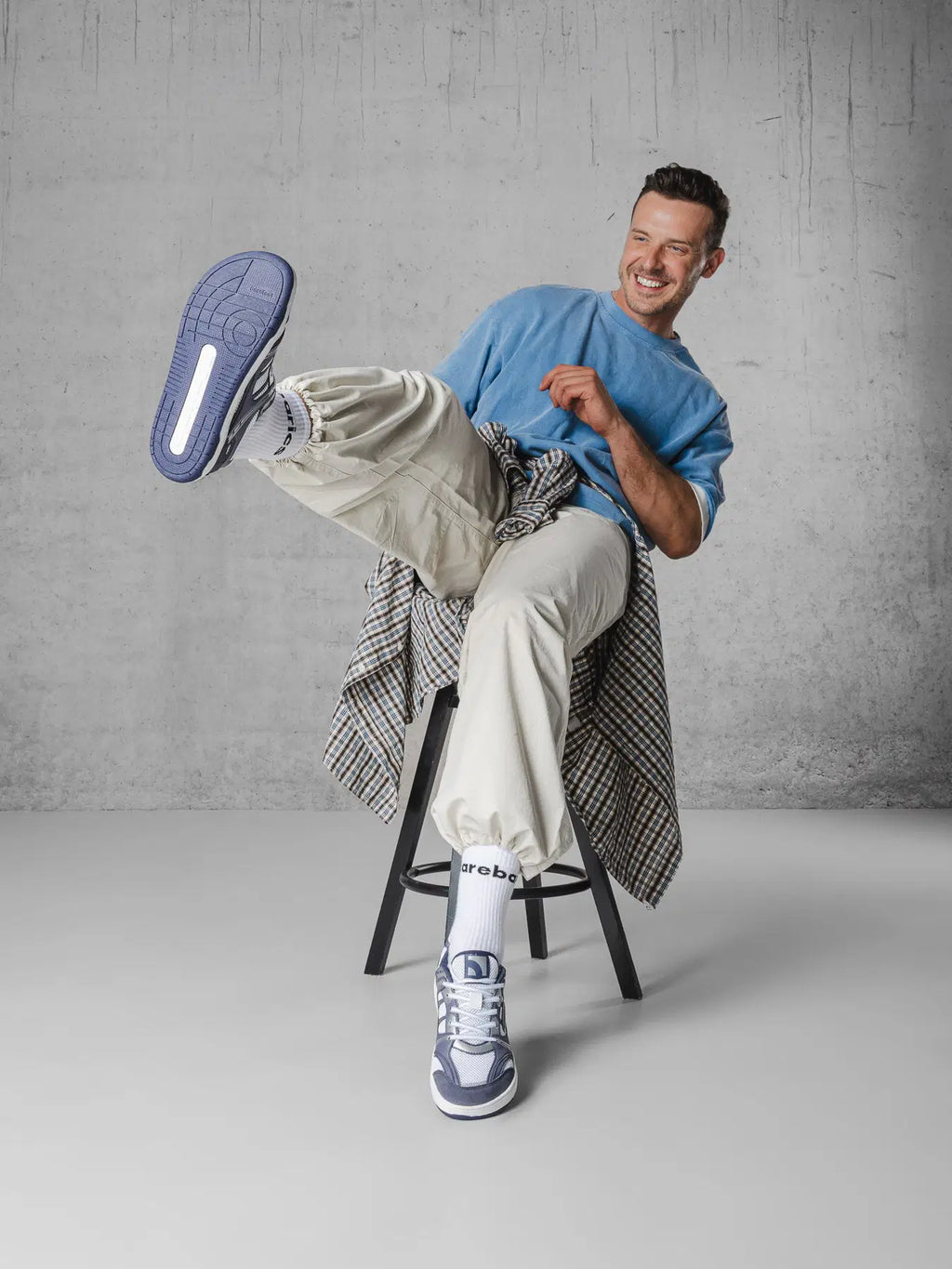 Barefoot Sneakers Barebarics Dropsta - Blue & Silver - BarefootHub - UK Barefoot Shoes