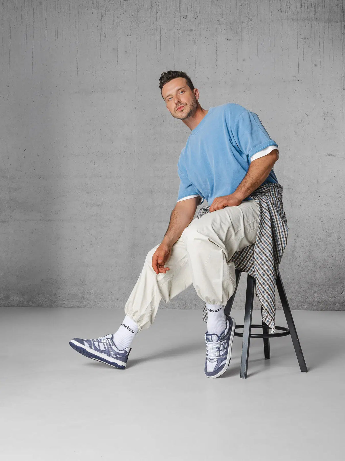 Barefoot Sneakers Barebarics Dropsta - Blue & Silver - BarefootHub - UK Barefoot Shoes
