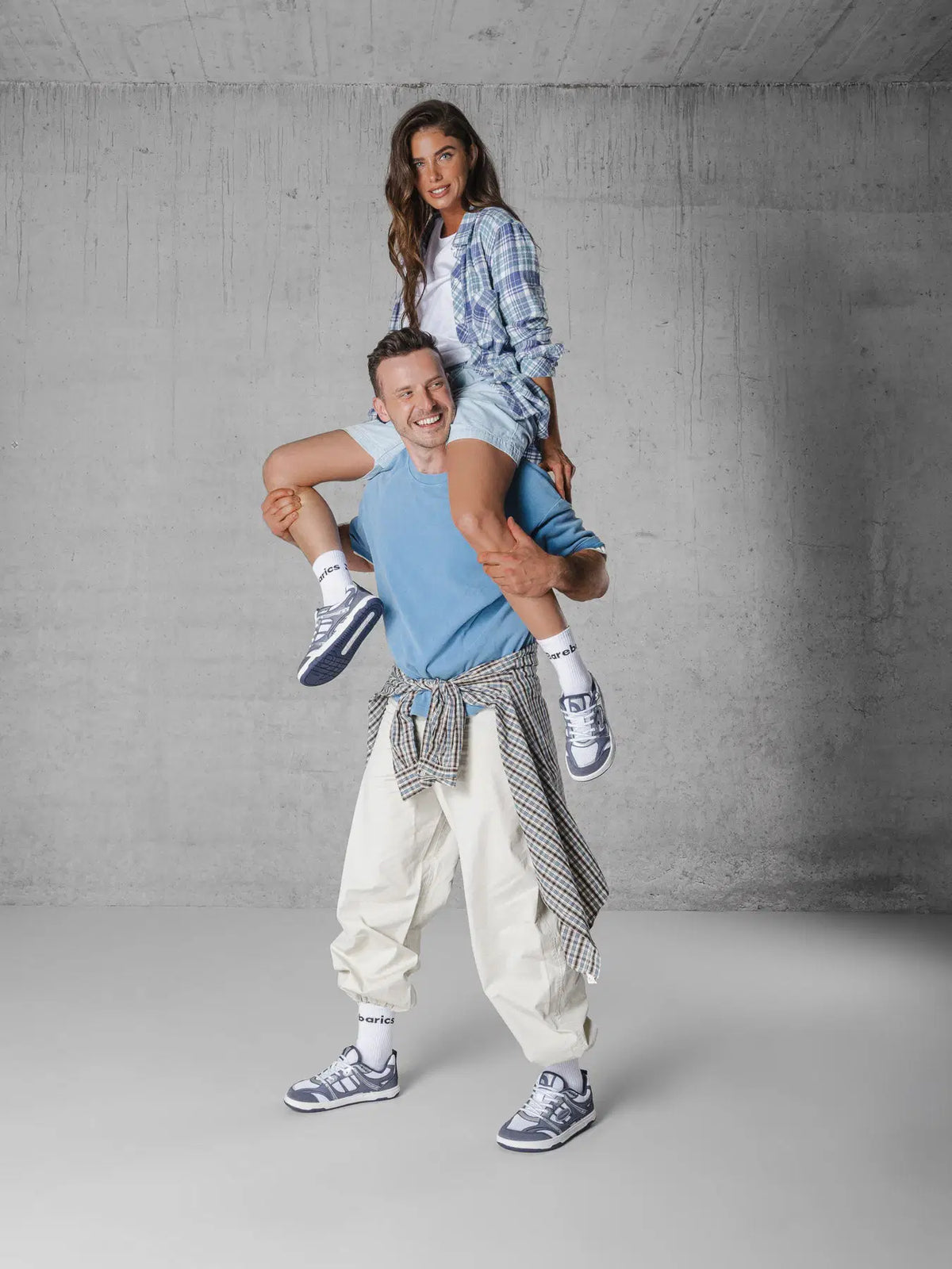 Barefoot Sneakers Barebarics Dropsta - Blue & Silver - BarefootHub - UK Barefoot Shoes