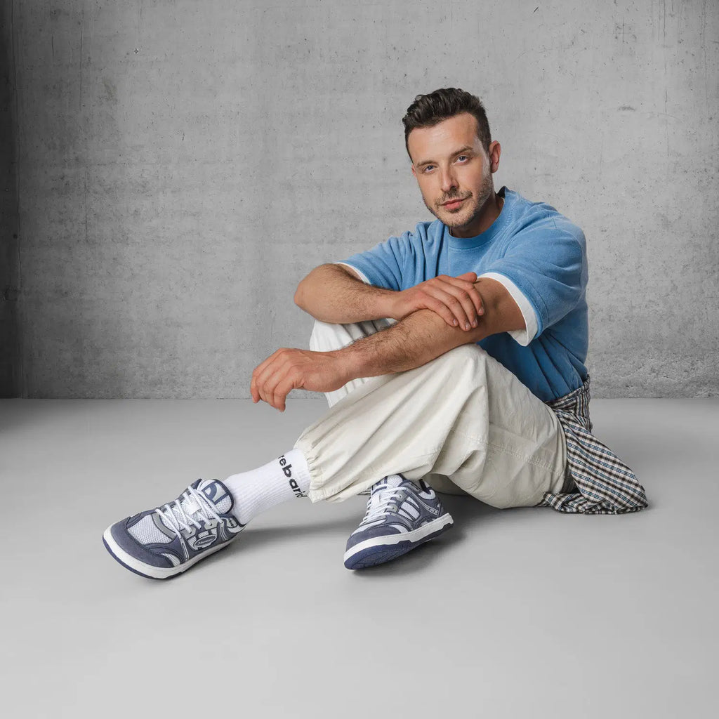 Barefoot Sneakers Barebarics Dropsta - Blue & Silver - BarefootHub - UK Barefoot Shoes