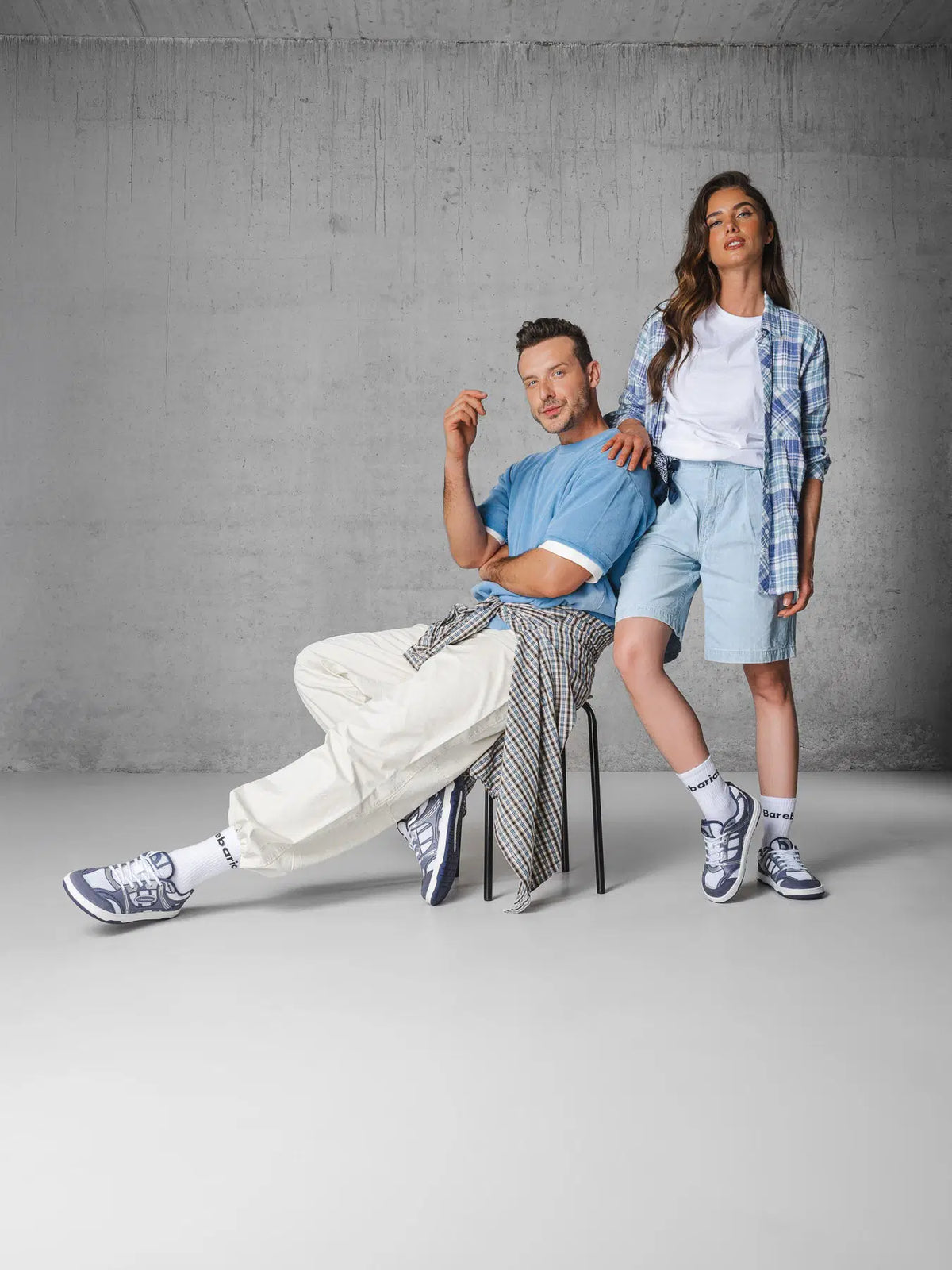 Barefoot Sneakers Barebarics Dropsta - Blue & Silver - BarefootHub - UK Barefoot Shoes