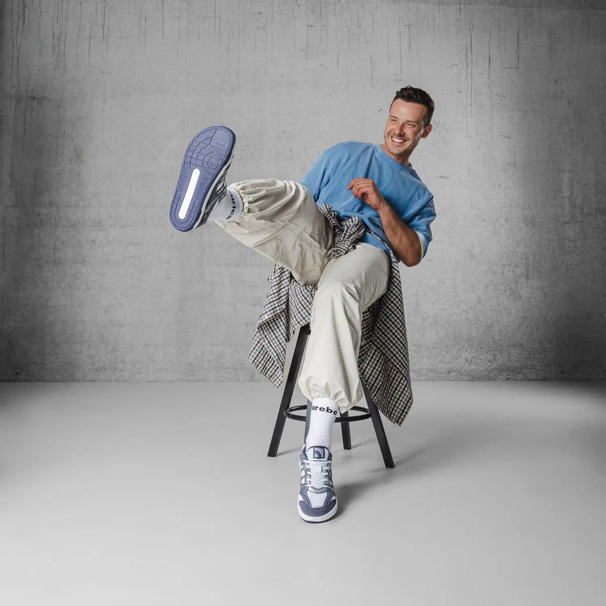 Barefoot Sneakers Barebarics Dropsta - Blue & Silver - BarefootHub - UK Barefoot Shoes