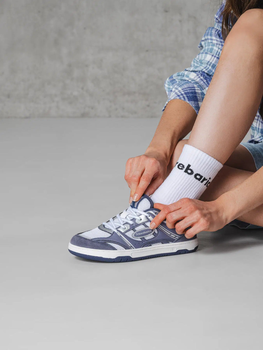 Barefoot Sneakers Barebarics Dropsta - Blue & Silver - BarefootHub - UK Barefoot Shoes