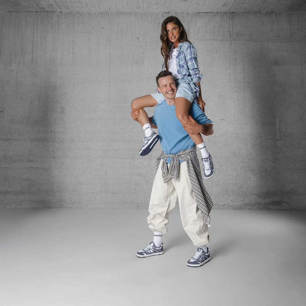 Barefoot Sneakers Barebarics Dropsta - Blue & Silver - BarefootHub - UK Barefoot Shoes
