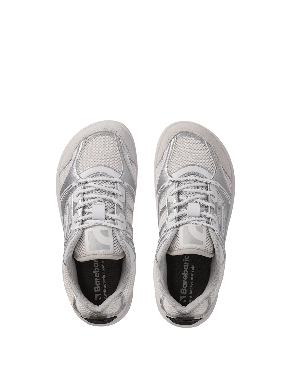 Barefoot Sneakers Barebarics Dropsta - Silver & White - BarefootHub - UK Barefoot Shoes