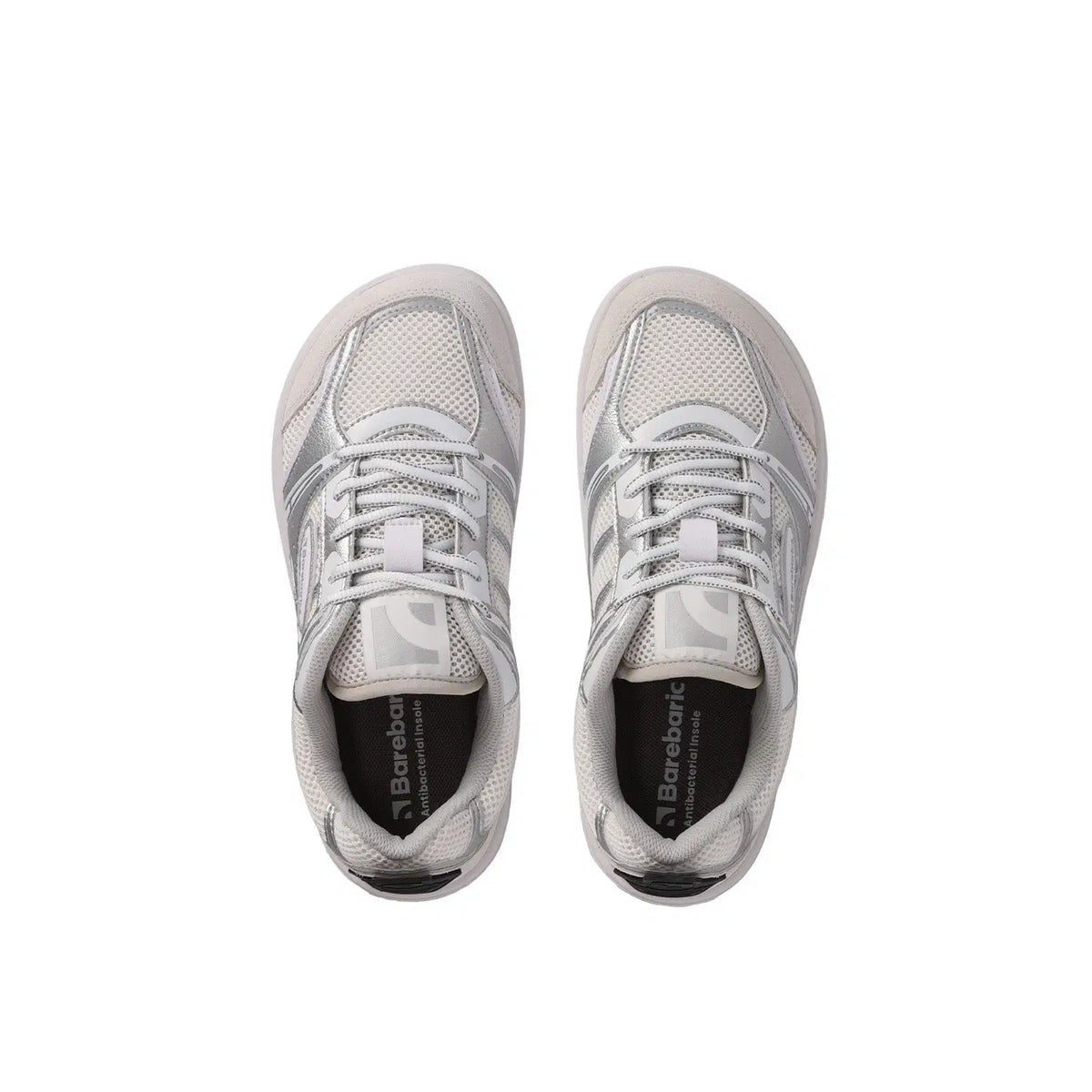 Barefoot Sneakers Barebarics Dropsta - Silver & White - BarefootHub - UK Barefoot Shoes