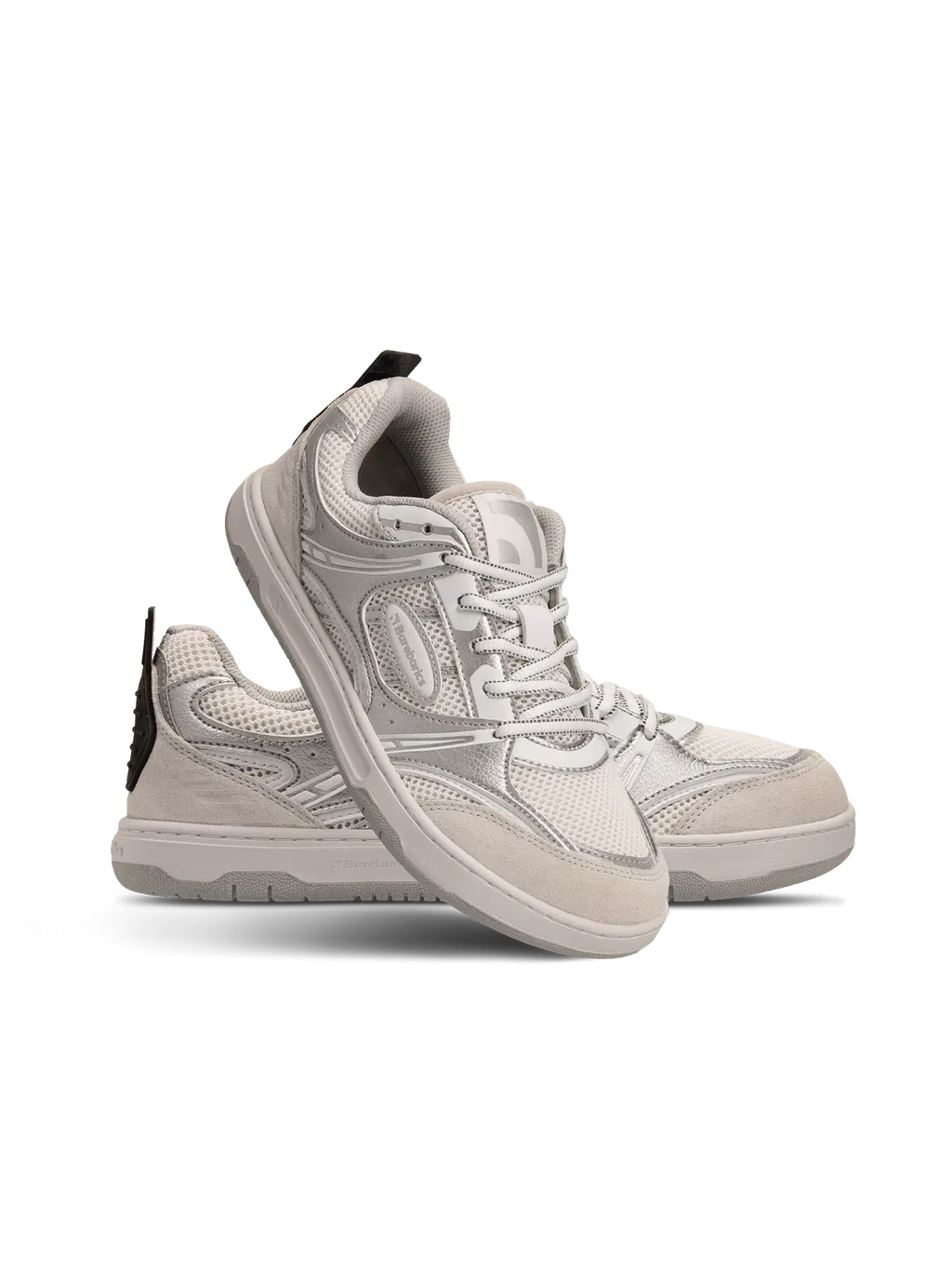 Barefoot Sneakers Barebarics Dropsta - Silver & White - BarefootHub - UK Barefoot Shoes