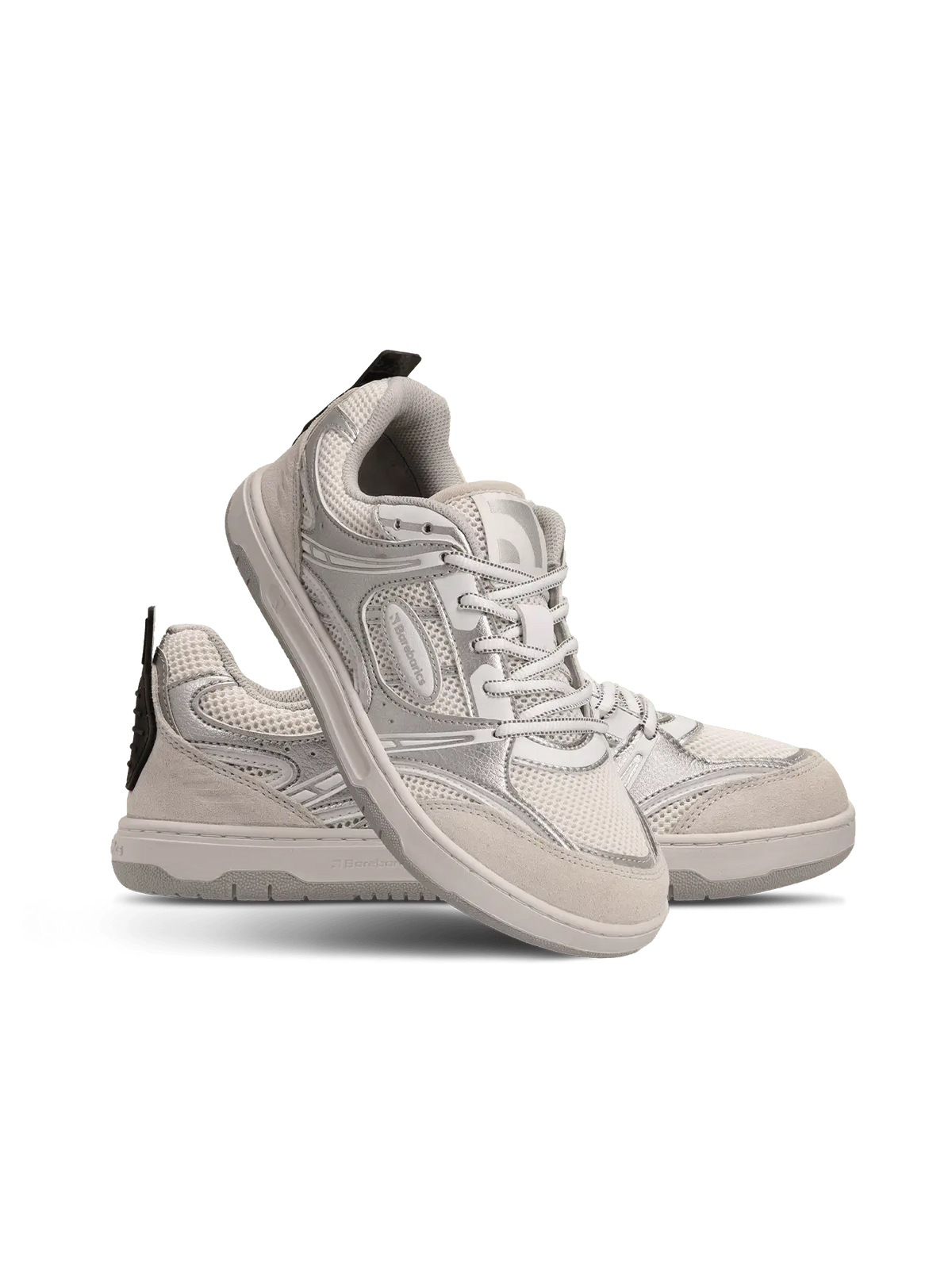 Barefoot Sneakers Barebarics Dropsta - Silver & White - BarefootHub - UK Barefoot Shoes