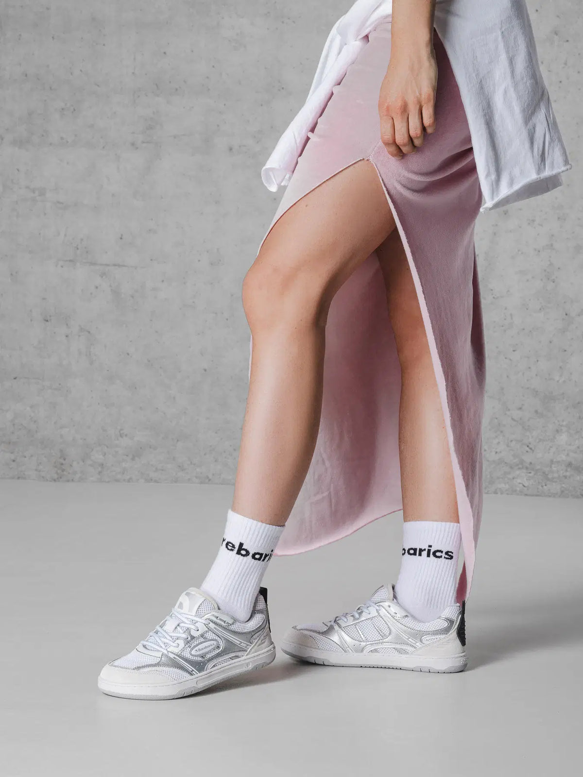 Barefoot Sneakers Barebarics Dropsta - Silver & White - BarefootHub - UK Barefoot Shoes
