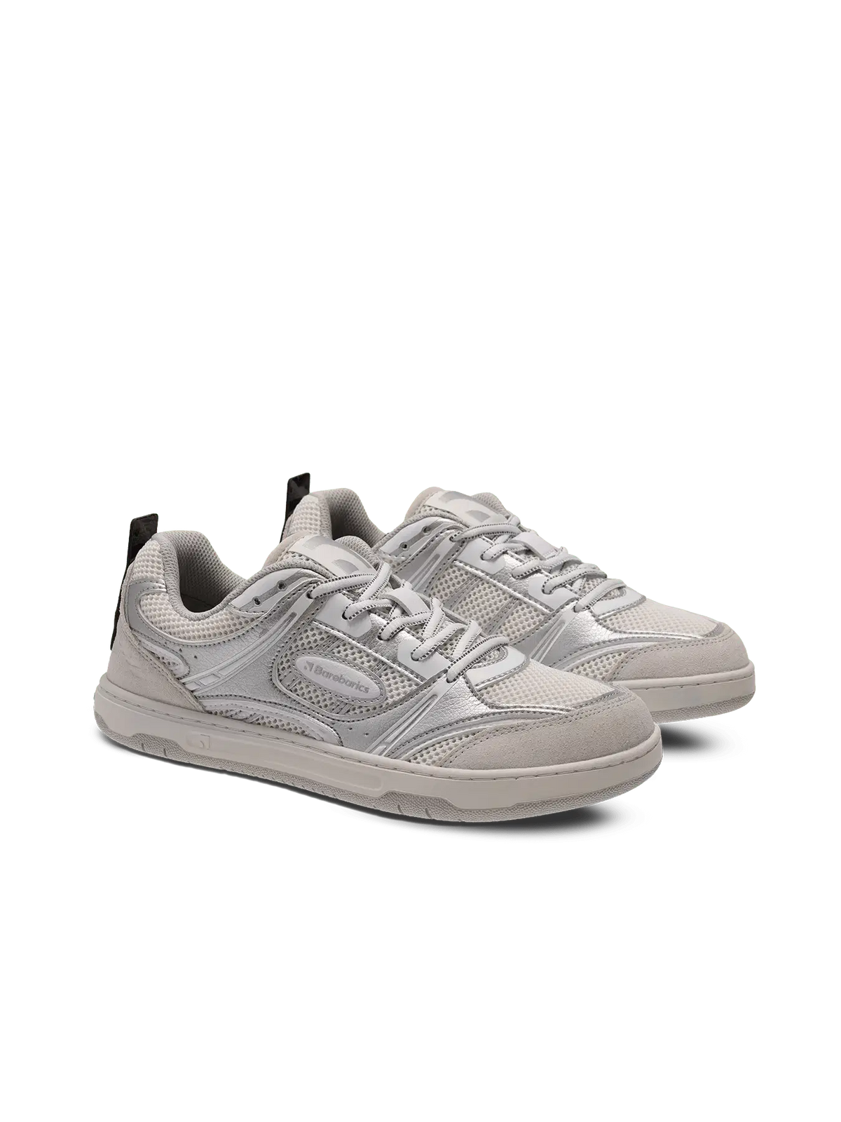 Barefoot Sneakers Barebarics Dropsta - Silver & White - BarefootHub - UK Barefoot Shoes