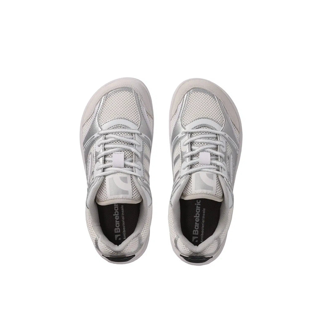 Barefoot Sneakers Barebarics Dropsta - Silver & White - BarefootHub - UK Barefoot Shoes