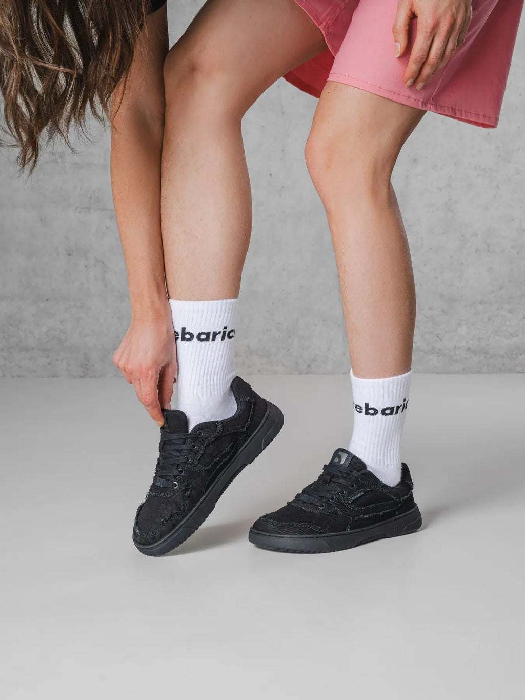 Barefoot Sneakers Barebarics Zing Denim - All Black - BarefootHub - UK Barefoot Shoes