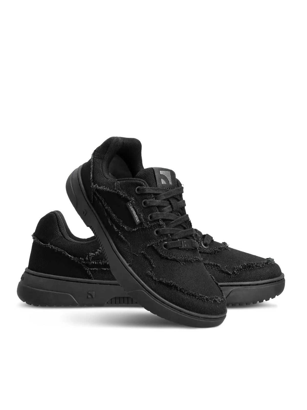 Barefoot Sneakers Barebarics Zing Denim - All Black - BarefootHub - UK Barefoot Shoes