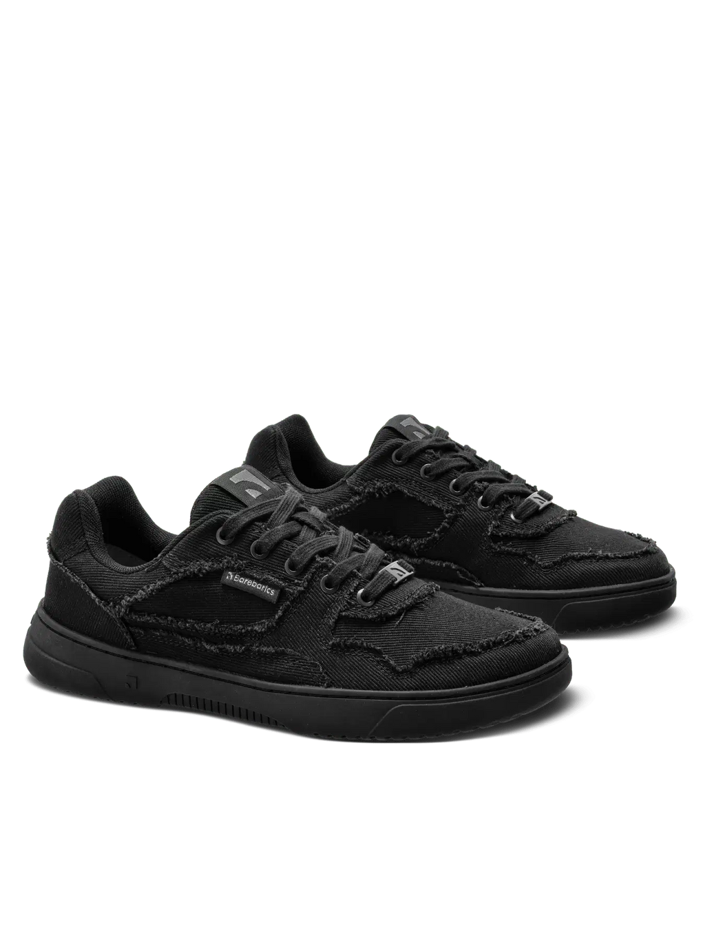 Barefoot Sneakers Barebarics Zing Denim - All Black - BarefootHub - UK Barefoot Shoes