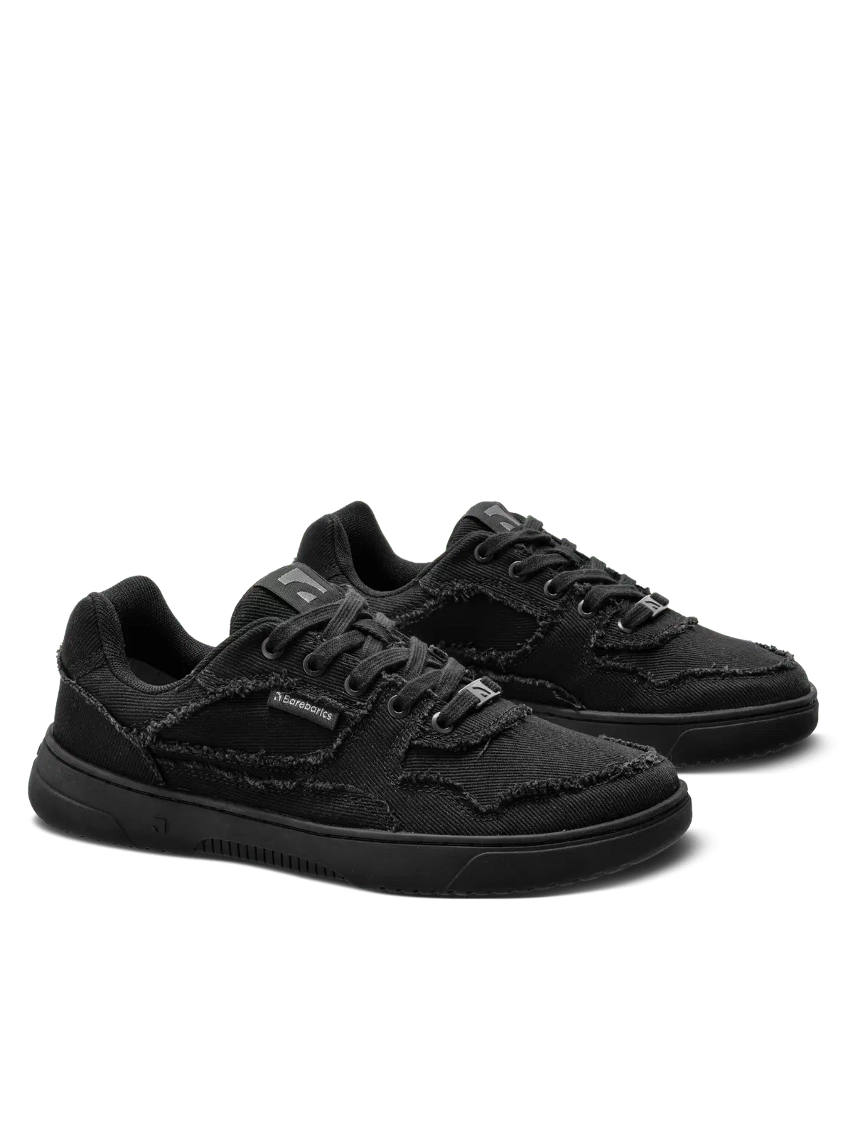 Barefoot Sneakers Barebarics Zing Denim - All Black - BarefootHub - UK Barefoot Shoes