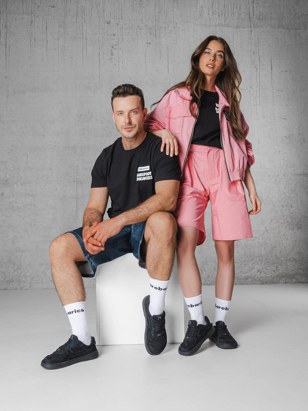 Barefoot Sneakers Barebarics Zing Denim - All Black - BarefootHub - UK Barefoot Shoes