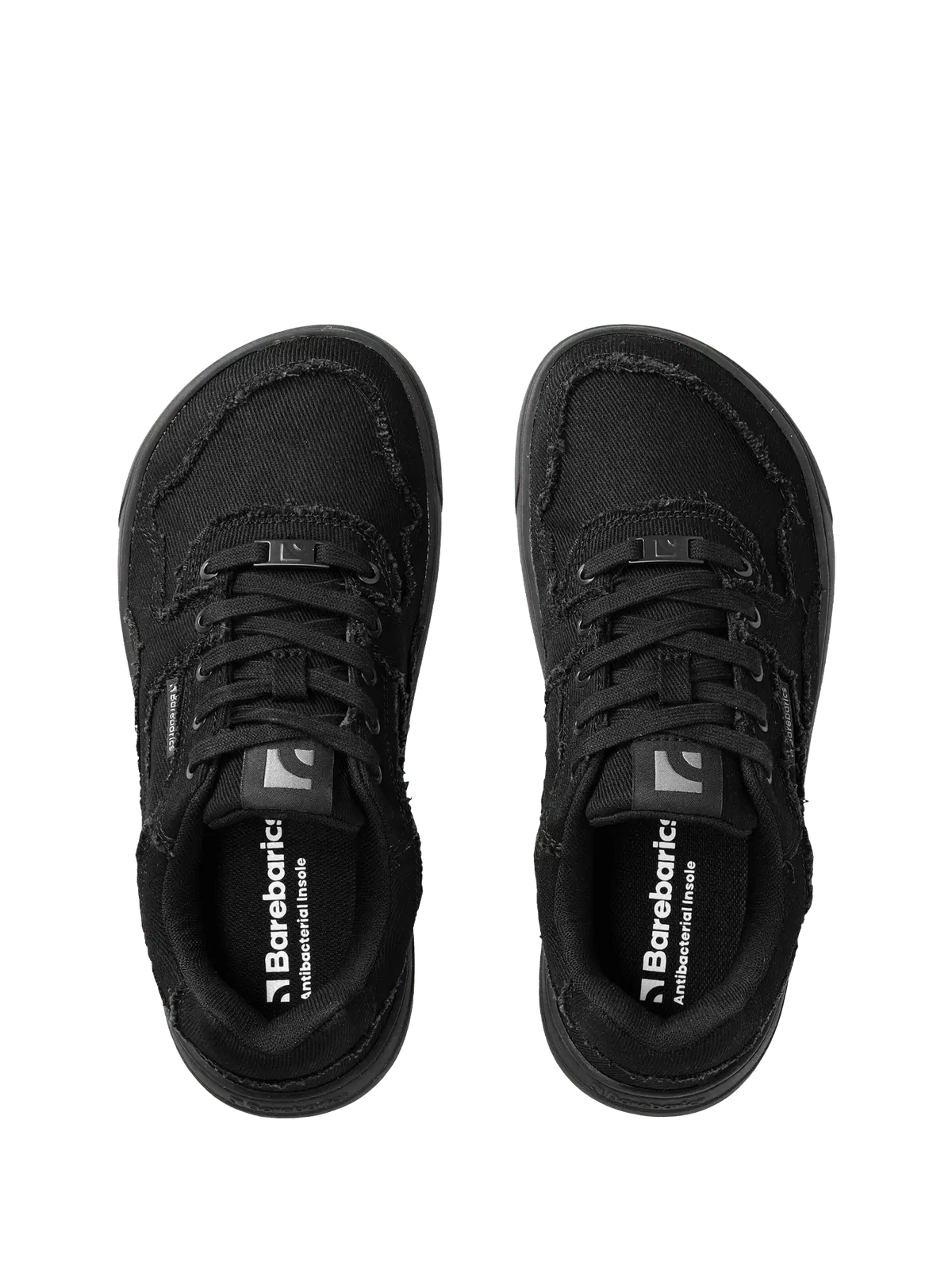 Barefoot Sneakers Barebarics Zing Denim - All Black - BarefootHub - UK Barefoot Shoes