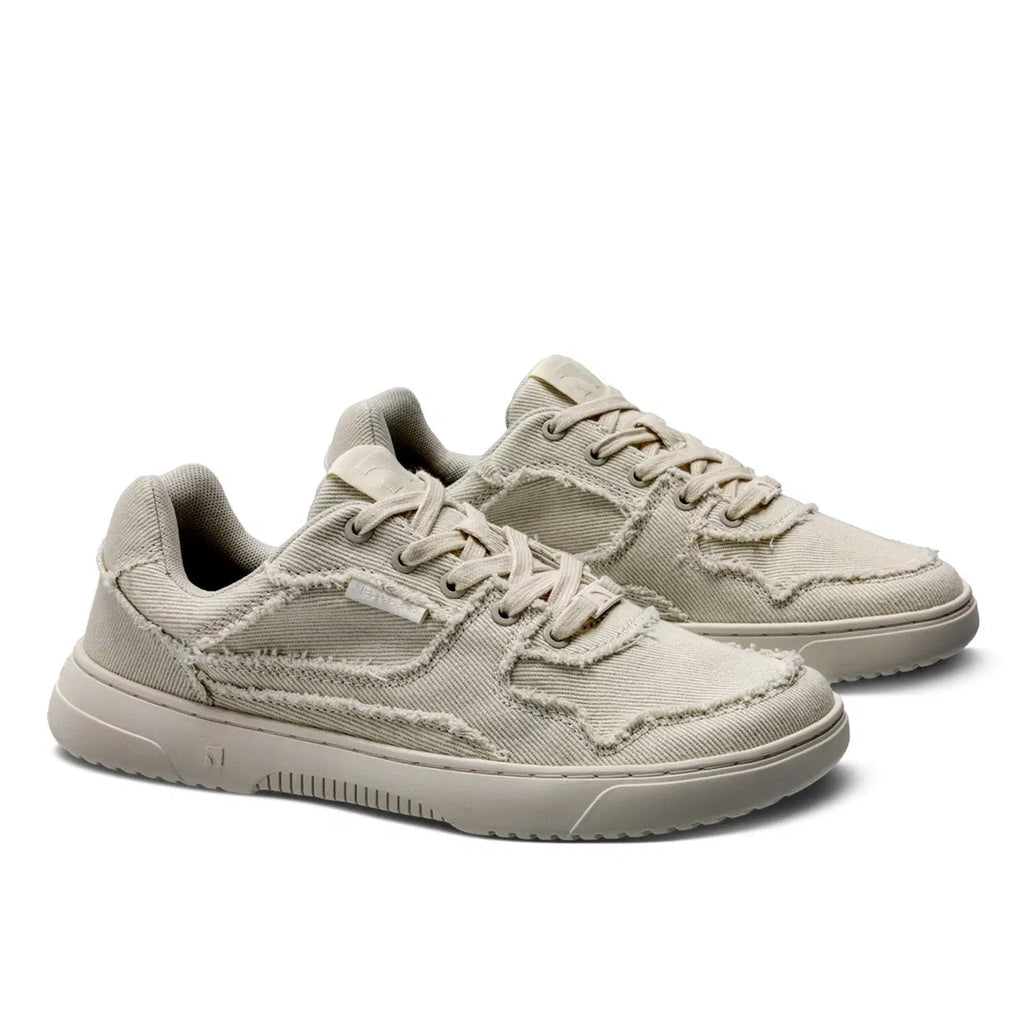 Barefoot Sneakers Barebarics Zing Denim - Cream White - BarefootHub - UK Barefoot Shoes