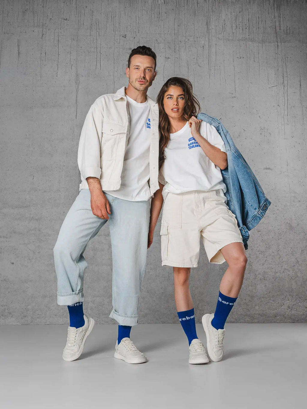 Barefoot Sneakers Barebarics Zing Denim - Cream White - BarefootHub - UK Barefoot Shoes