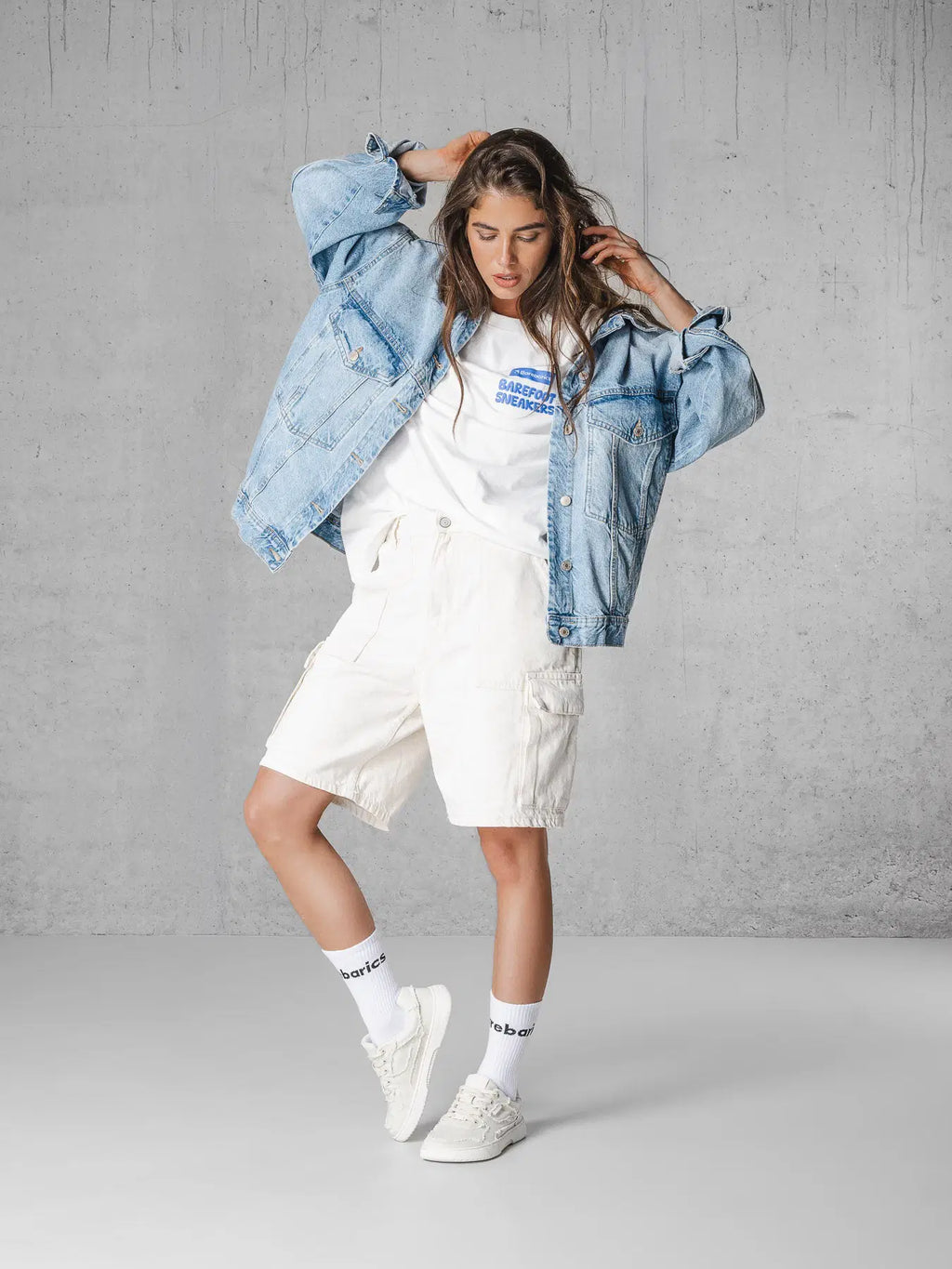 Barefoot Sneakers Barebarics Zing Denim - Cream White - BarefootHub - UK Barefoot Shoes