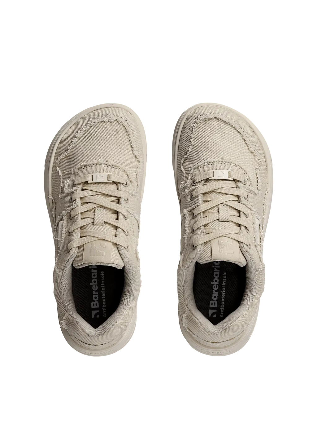 Barefoot Sneakers Barebarics Zing Denim - Cream White - BarefootHub - UK Barefoot Shoes