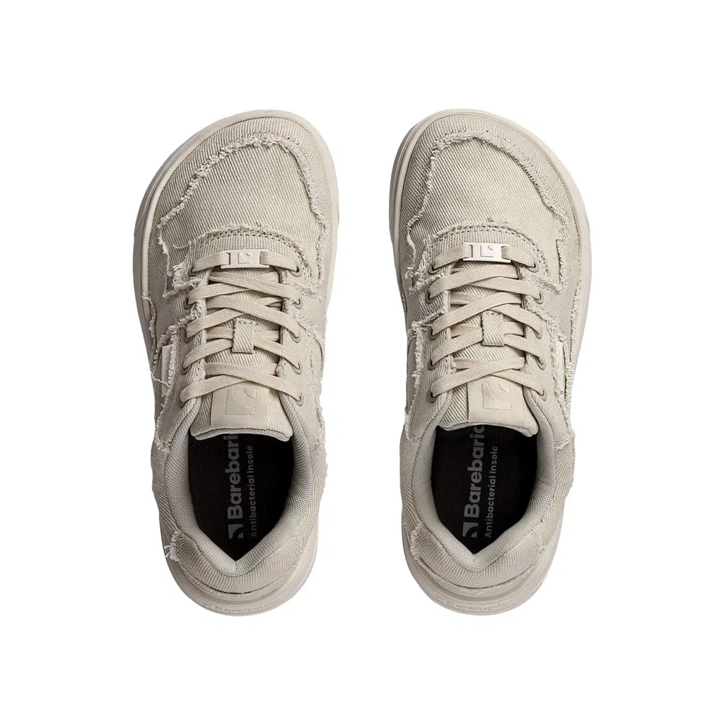 Barefoot Sneakers Barebarics Zing Denim - Cream White - BarefootHub - UK Barefoot Shoes