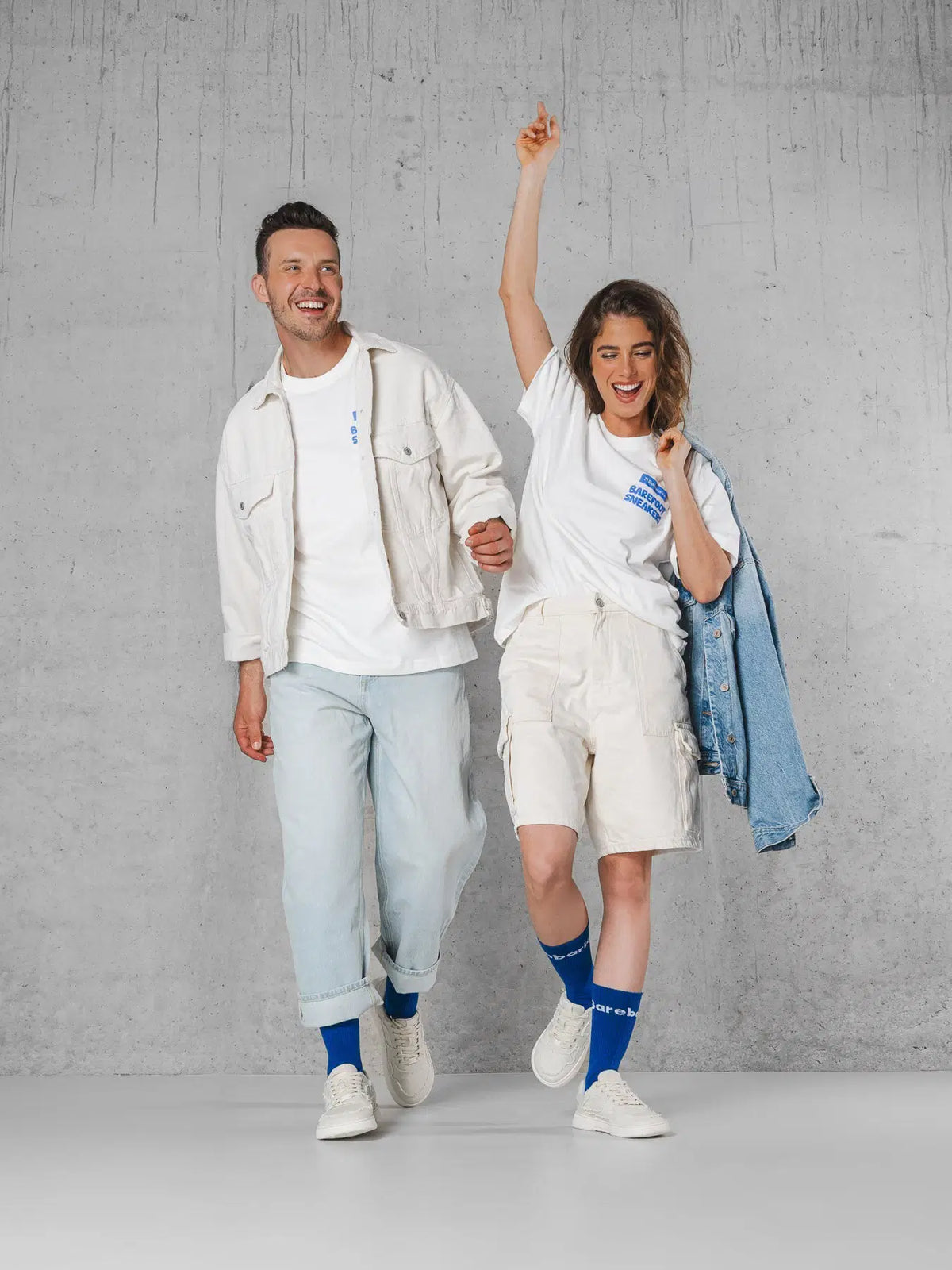 Barefoot Sneakers Barebarics Zing Denim - Cream White - BarefootHub - UK Barefoot Shoes